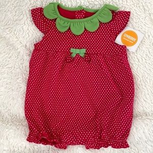 Gymboree NWT Strawberry Onesie 3-6m